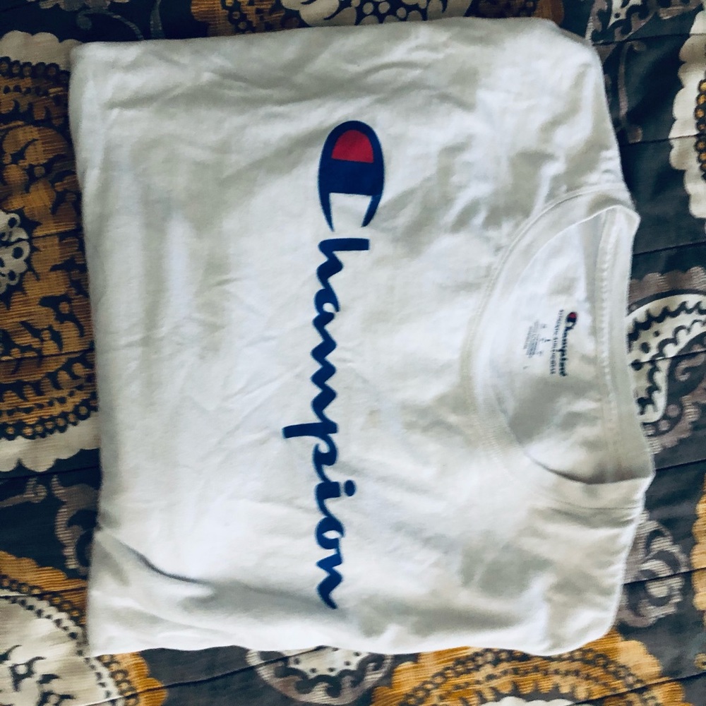White champion tee